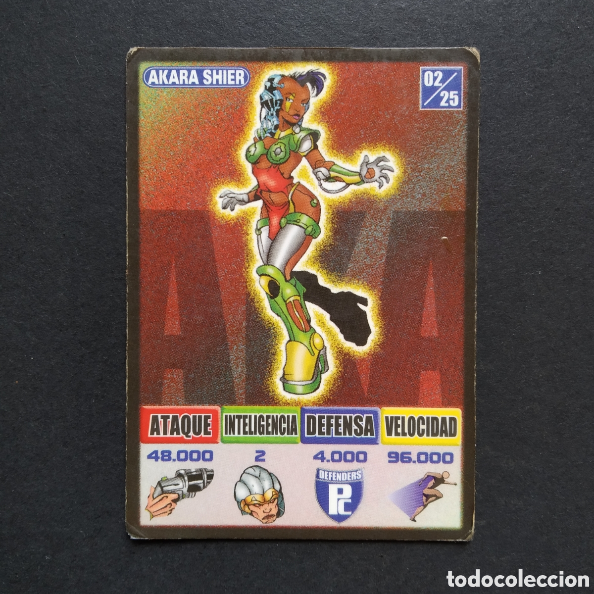 Coleccionismo Cromos antiguos: CROMO - N&deg; 02/25 - AKARA SHIER - DEFENDERS - KAOS, THE GAME - BOLLYCAO