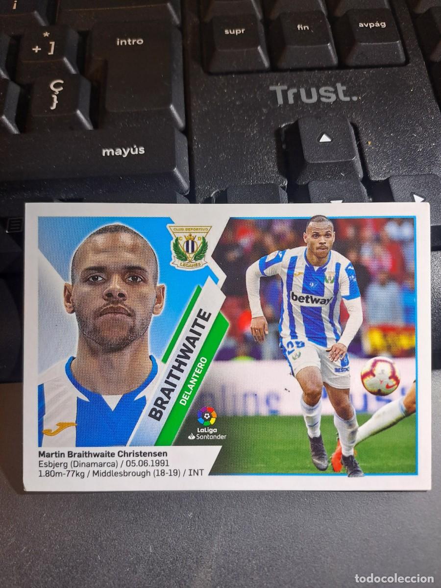 Coleccionismo Cromos antiguos: CROMO BRAITHWAITE 15 LEGANES LIGA 2019 2020 19 20 ESTE PANINI NUNCA PEGADO