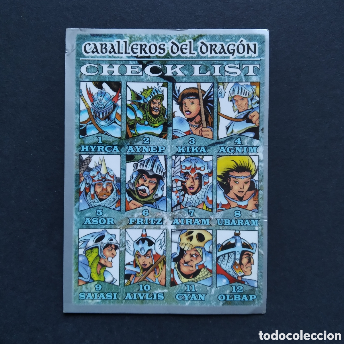 Coleccionismo Cromos antiguos: CROMO - N&ordm; 00 - CHECK LIST - CABALLEROS DEL DRAG&Oacute;N - KAOS, THE LEGEND - BOLLYCAO