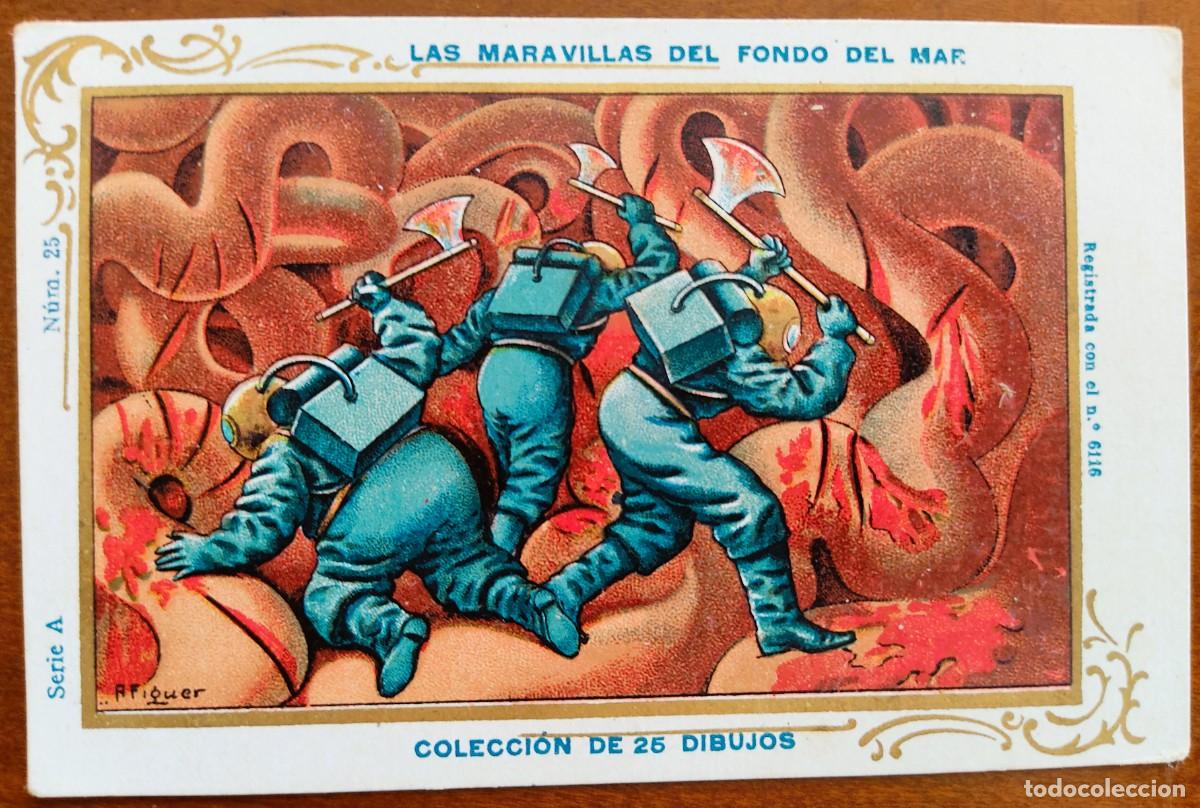 Coleccionismo Cromos antiguos: SERIE A N&Uacute;M. 25 - LAS MARAVILLAS DEL FONDO DEL MAR - PUBLICIDAD CHOCOLATE PI BARCELONA