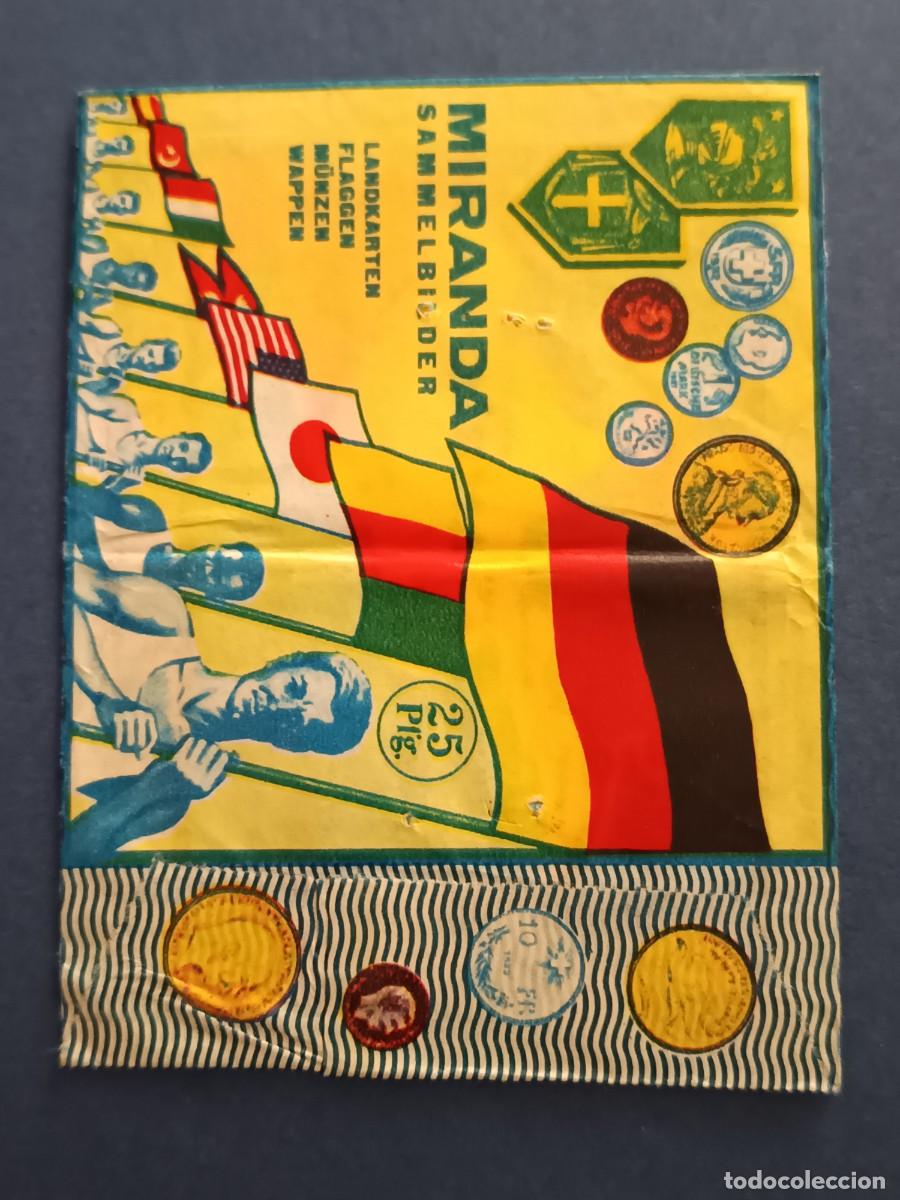 Coleccionismo Cromos antiguos: SOBRE DE CROMOS SIN ABRIR MIRANDA BANDERAS Y ESCUDOS