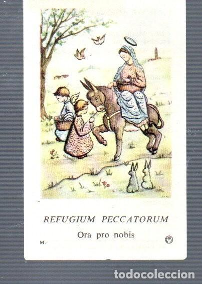Coleccionismo Cromos antiguos: CROMO DE CASA BA&Ntilde;ERAS BARCELONA ORA PRO NOBIS REFUGIUM PECCATORUM