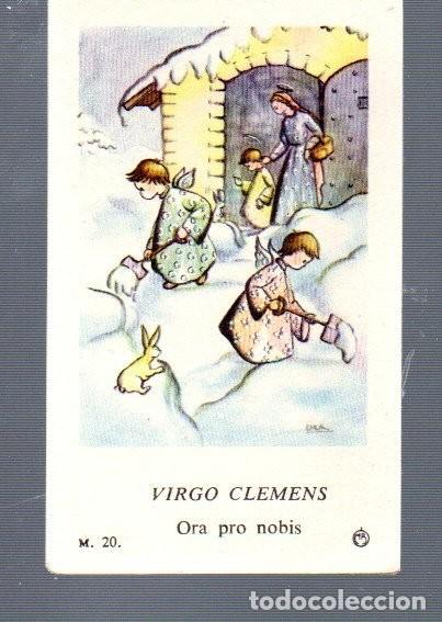 Coleccionismo Cromos antiguos: CROMO DE CASA BA&Ntilde;ERAS BARCELONA ORA PRO NOBIS MATER VIRGO CLEMENS N&ordm; 20