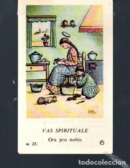 Coleccionismo Cromos antiguos: CROMO DE CASA BA&Ntilde;ERAS BARCELONA ORA PRO NOBIS MATER VAS SPIRITUALE N&ordm; 25