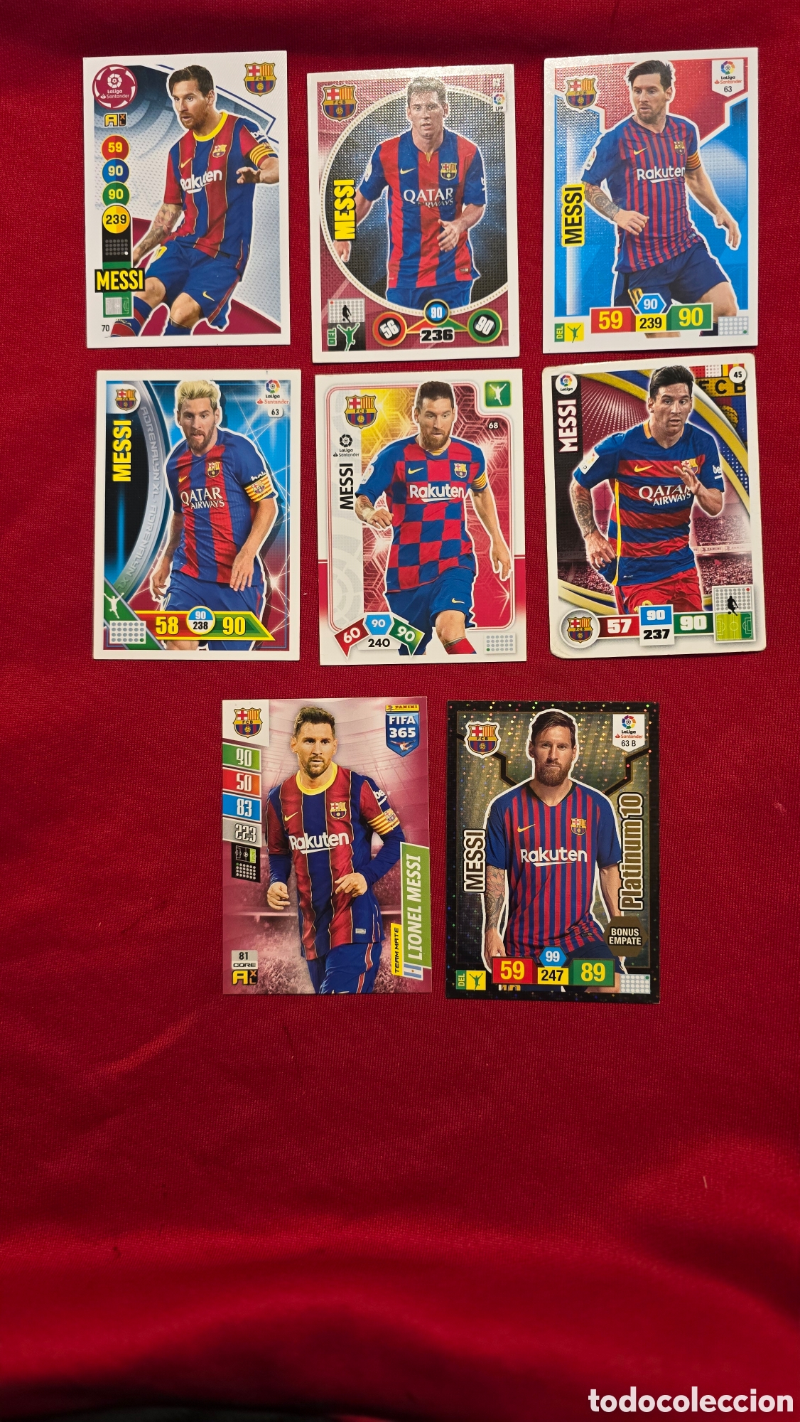 Coleccionismo Cromos antiguos: MESSI , LOTE DE 8 CARTAS ROOKIE CARD