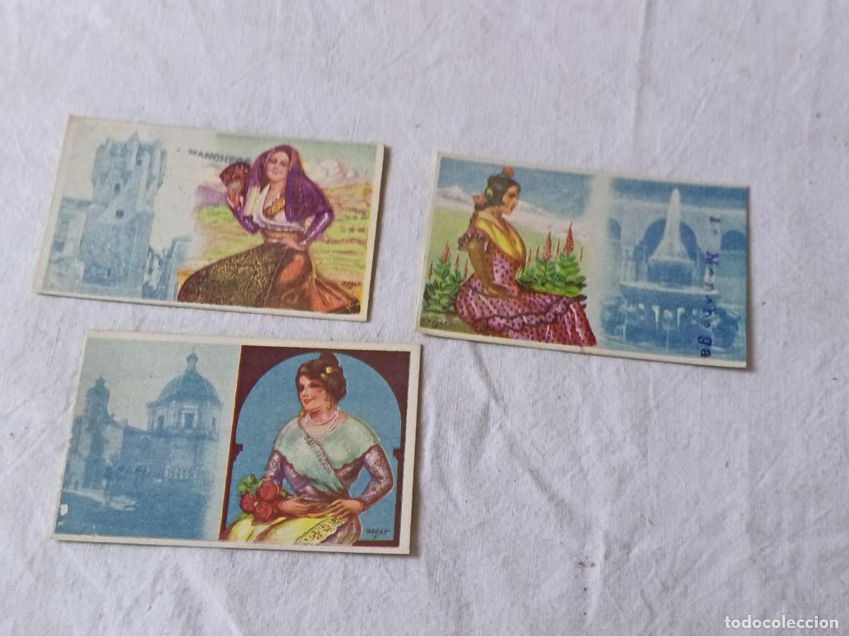 Collezionismo Figurine antiche: Tres Antiguos Cromos, Chocolates La Manchega, Ciudades y Trajes Populares