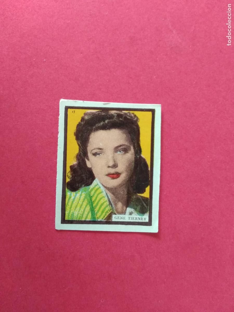 Coleccionismo Cromos antiguos: CROMOS CINE ACTOR ACTRIZ EDITORIAL DESCONOCIDA CROMO , GENE TIERNEY