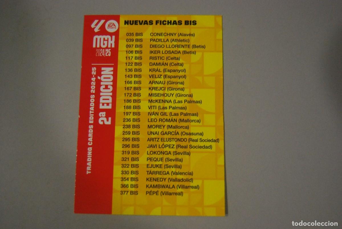 Coleccionismo Cromos antiguos: INDICE/CHECKLIST TRADING CARDS EDITADOS 2&ordf; EDICION MEGACRACKS 2024-25 MGK 2024-2025