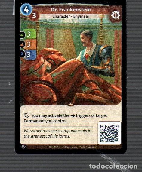 Coleccionismo Cromos antiguos: CROMO DE CASA EQUINOX N&ordm; 17 DEL A&Ntilde;O 2024 Dr FRANKENSTEIN