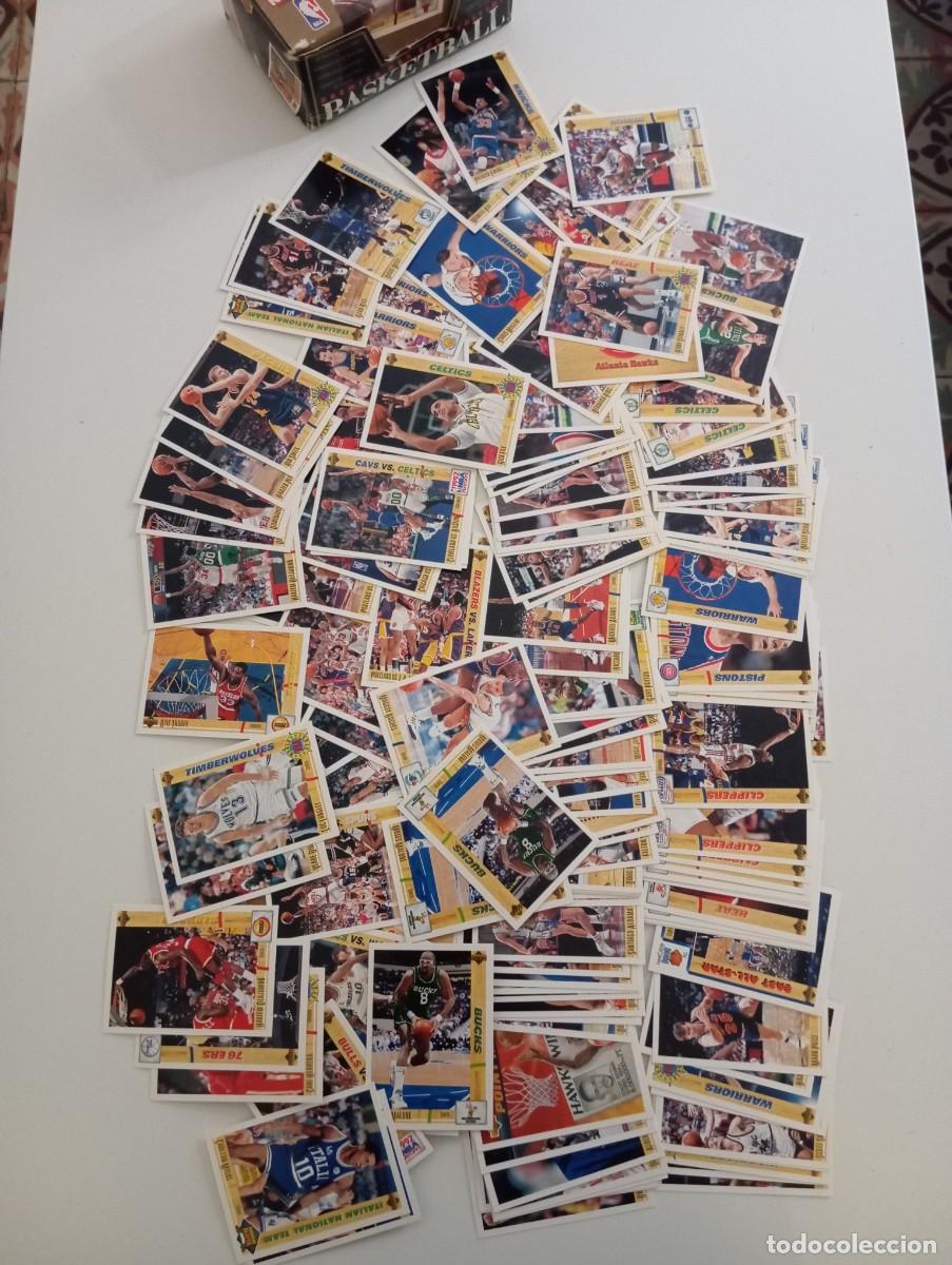 Coleccionismo Cromos antiguos: Gran lote de cards upper deck (180-185 unidades) baloncesto a&ntilde;o 1992, incluye caja.
