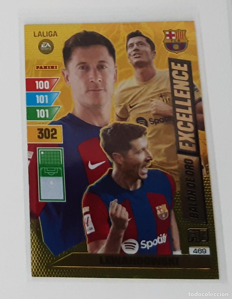 Coleccionismo Cromos antiguos: Adrenalyn xl 23 24 bal&oacute;n de oro excellence lewandowski barcelona 469