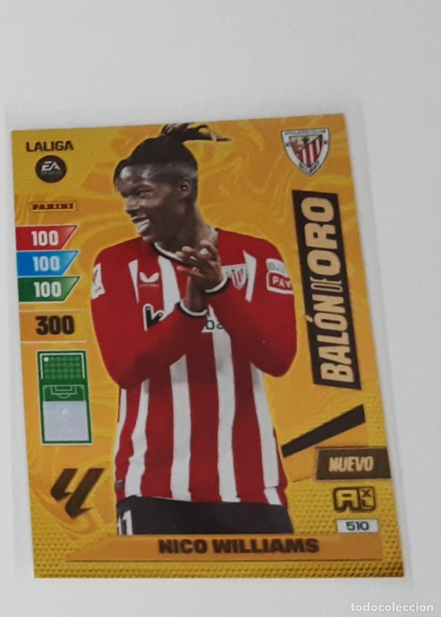 Coleccionismo Cromos antiguos: Adrenalyn xl 23 24 nuevo bal&oacute;n de oro nico williams atletic Bilbao 510