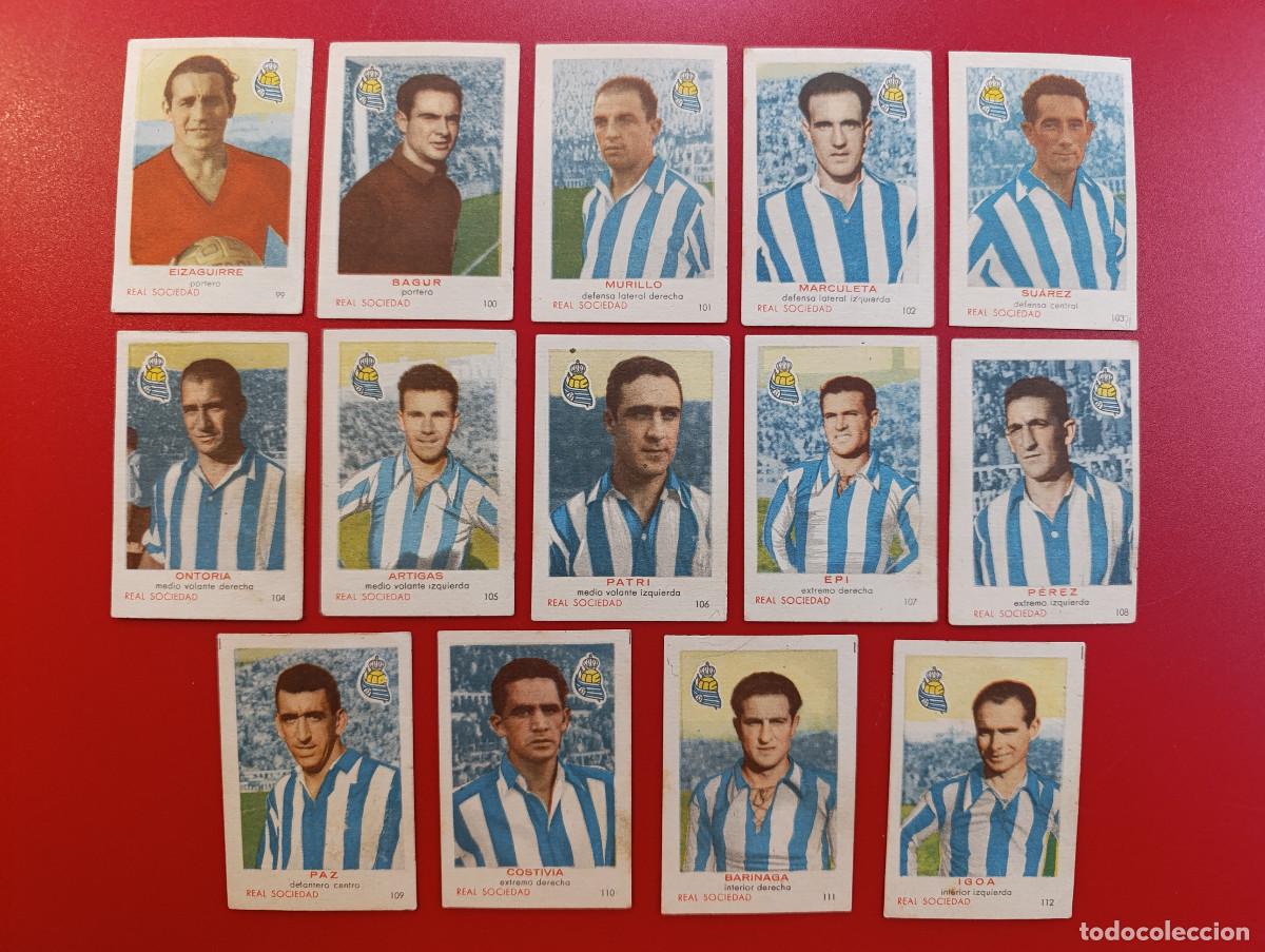 Coleccionismo Cromos antiguos: FEDORA 50-51. EQUIPO COMPLETO DE LA REAL SOCIEDAD - CROMOS CIGARRILLOS FEDORA - LIGA 1950/1951