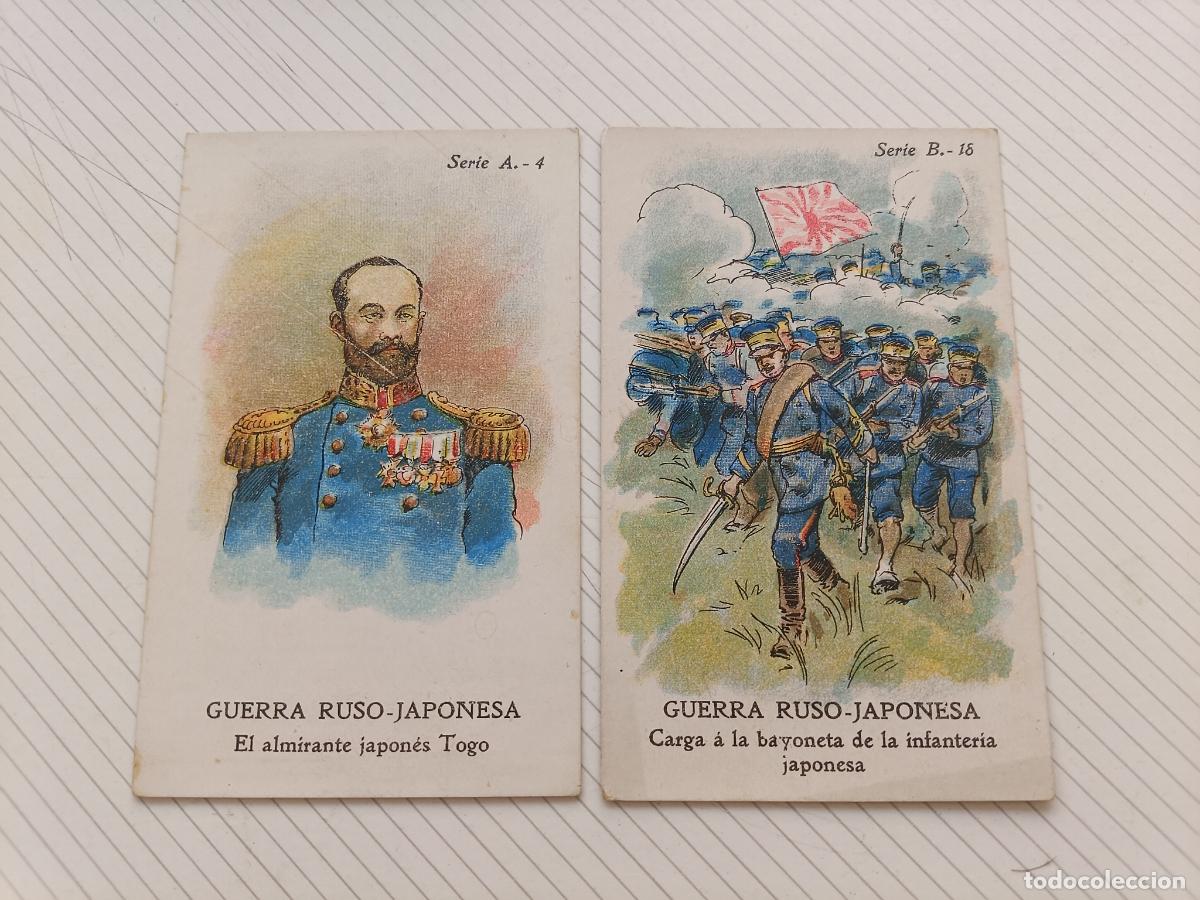 Coleccionismo Cromos antiguos: 2 cromos antiguos. Guerra ruso-japonesa. Amatller