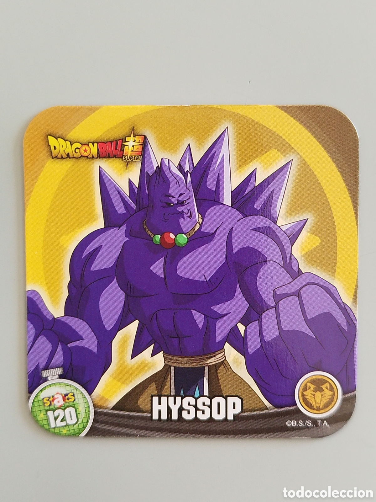 Coleccionismo Cromos antiguos: STAKS DRAGON BALL Z - HYSSOP - N&ordm; 120 / 120 - PANINI - IMAN (N7B1)