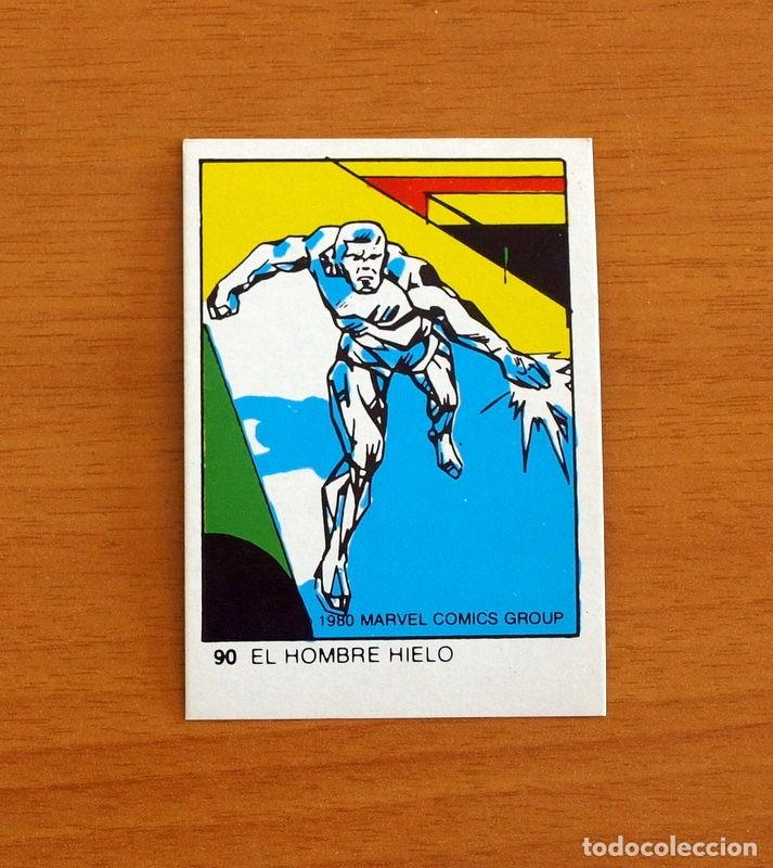 Coleccionismo Cromos antiguos: Superh&eacute;roes - N&ordm; 90, El Hombre de Hielo -Marvel 1980 Comics Grup- Chocolates Terrabusi -Nunca pegado