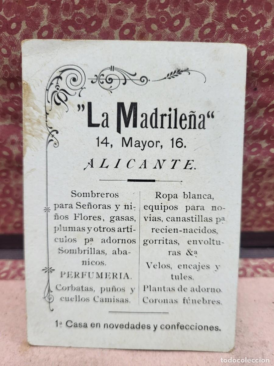 Collectionnisme Cartes &agrave; collectionner anciennes: ANTIGUO CROMO PUBLICIDAD SOMBREROS PERFUMERIA LA MADRILE&Ntilde;A ALICANTE CONFECCIONES