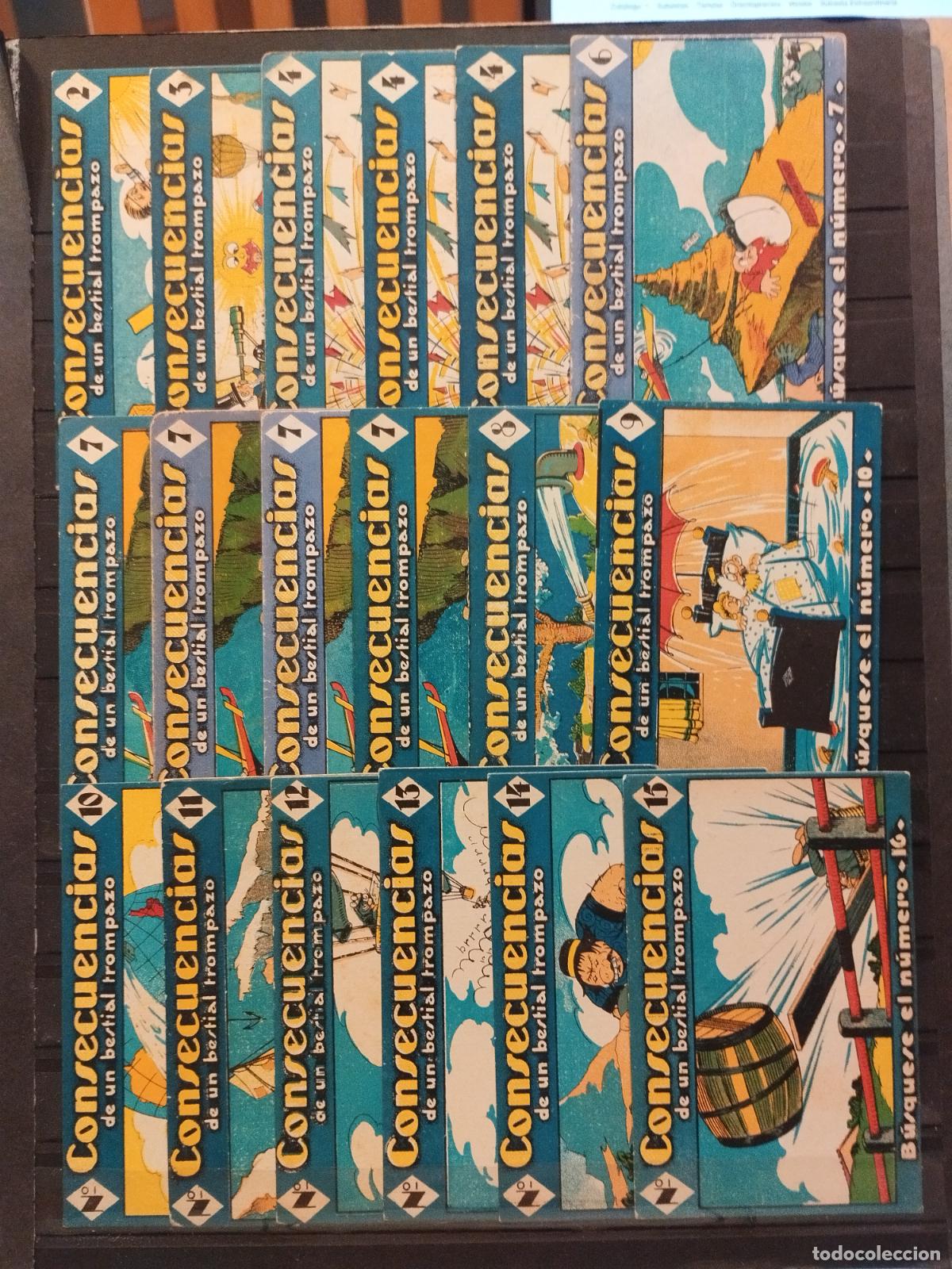 Collectionnisme Cartes &agrave; collectionner anciennes: CONSECUENCIAS DE UN BESTIAL TROMPAZO. 31 CROMOS. BUENA CALIDAD. DIVERSAS MARCAS. VER FOTOS