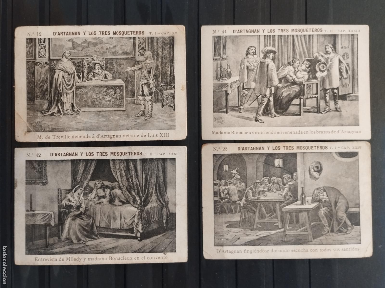 Collectable Antique Stickers: CHOCOLATES JUNCOSA. D'ARTAGNAN Y LOS TRES MOSQUETEROS. 4 CROMOS. CALIDAD MEDIA. VER FOTOS