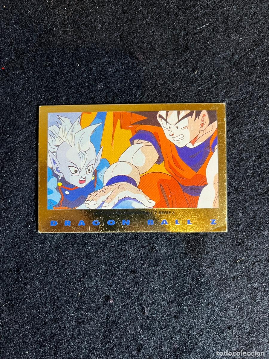 Collectable Antique Stickers: Carta Dragon Ball Z Serie 3 Oro Panini 1997 N&ordm;36 Kaioh Shin y Son Goku