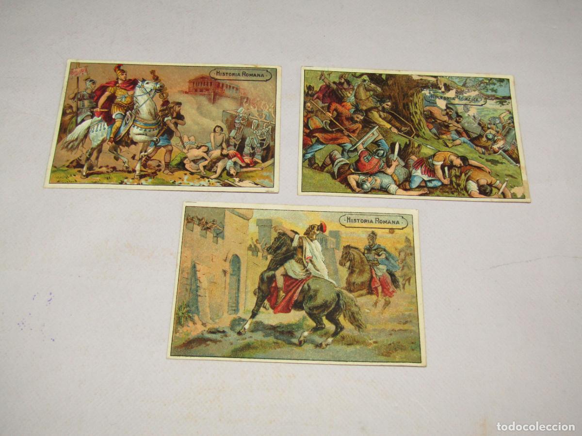 Coleccionismo Cromos antiguos: Antiguos Cromos * HISTORIA ROMANA * Obsequio del GRAN BAZAR COLON de Valencia