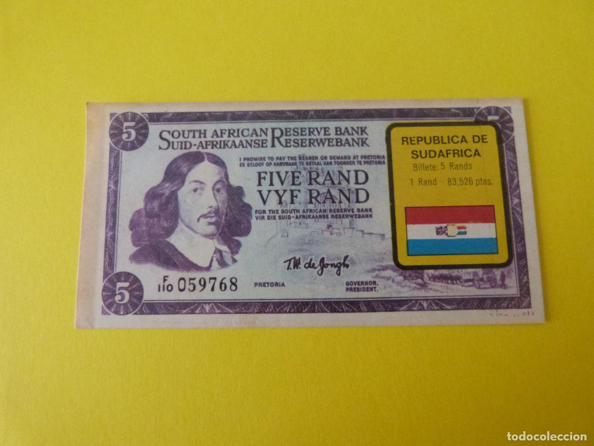 Coleccionismo Cromos antiguos: CROMO REPUBLICA DE SUDAFRICA DESPEGADO N&ordm; 206 A&Ntilde;O 1974 ALBUM BILLETES DEL MUNDO ESTE