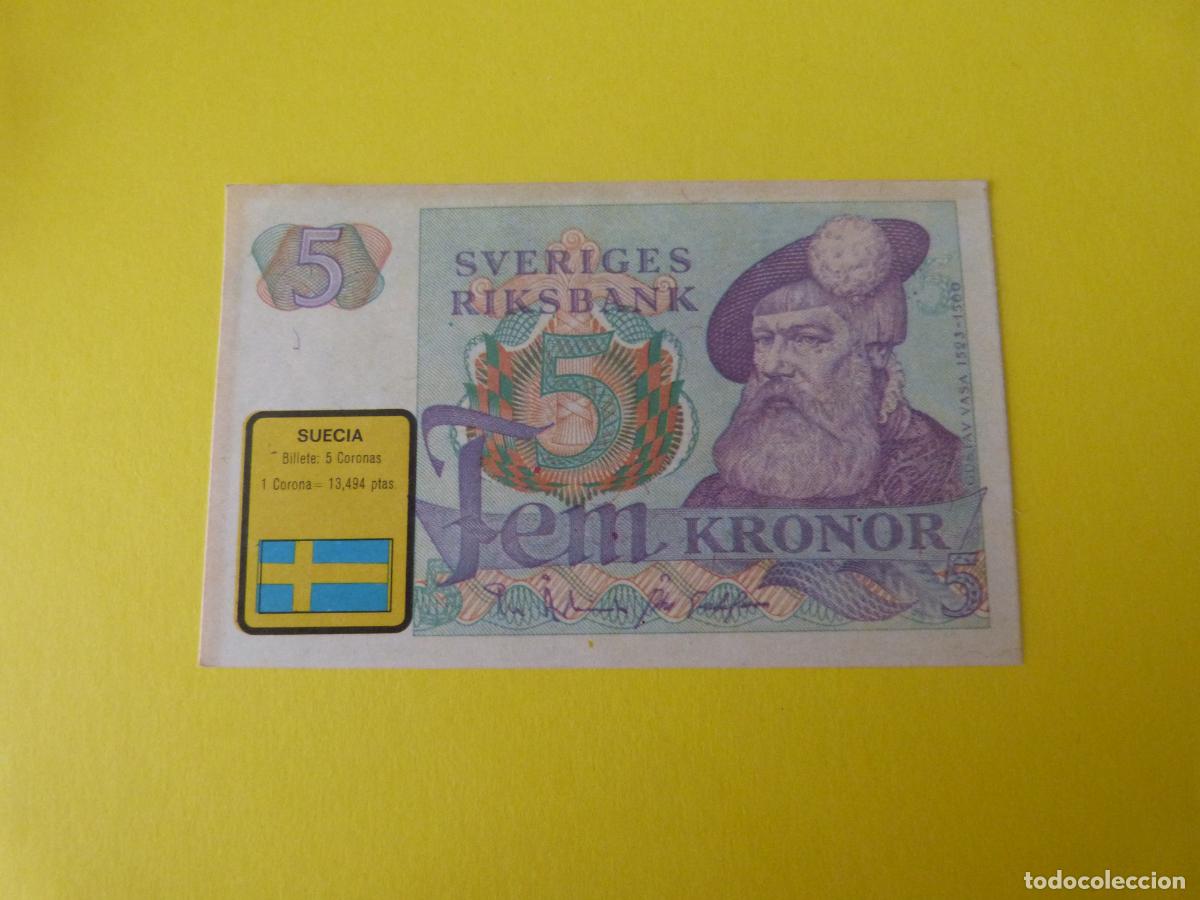 Coleccionismo Cromos antiguos: CROMO SUECIA DESPEGADO N&ordm; 209 A&Ntilde;O 1974 ALBUM BILLETES DEL MUNDO ESTE