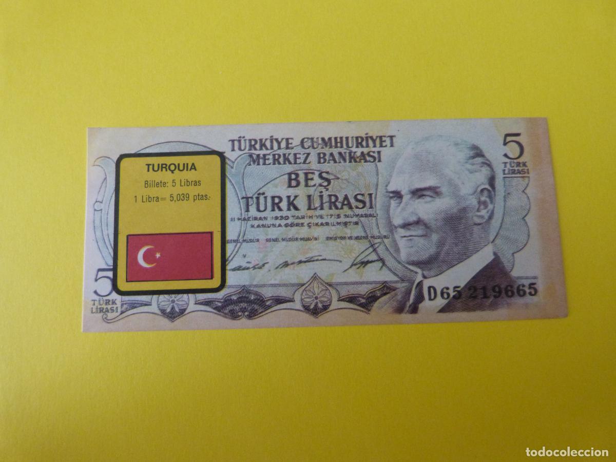 Coleccionismo Cromos antiguos: CROMO TURQUIA DESPEGADO N&ordm; 220 A&Ntilde;O 1974 ALBUM BILLETES DEL MUNDO ESTE