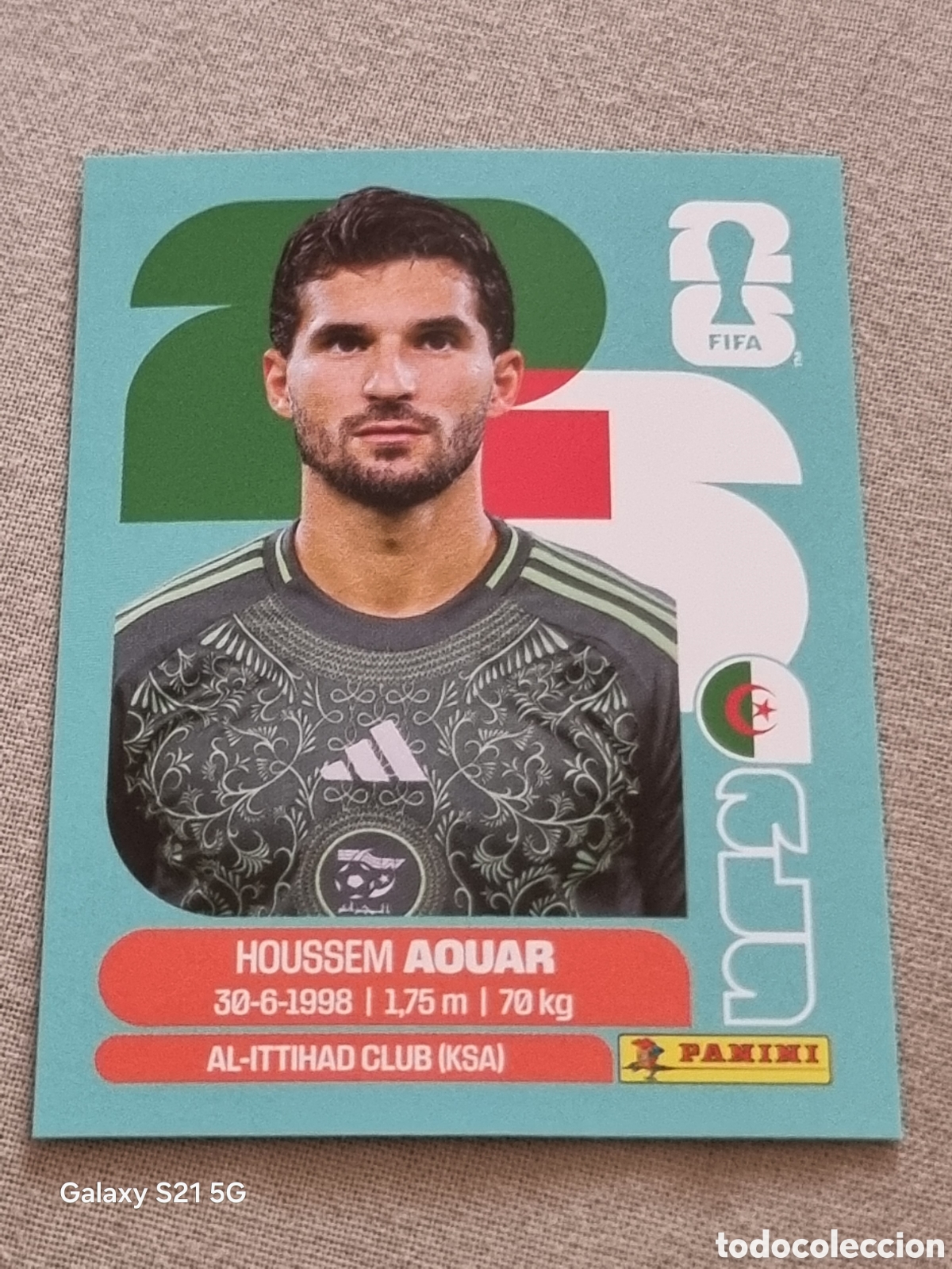 Coleccionismo Cromos antiguos: 9 - AOUAR , ALGERIA FIFA WORLD CUP 2026