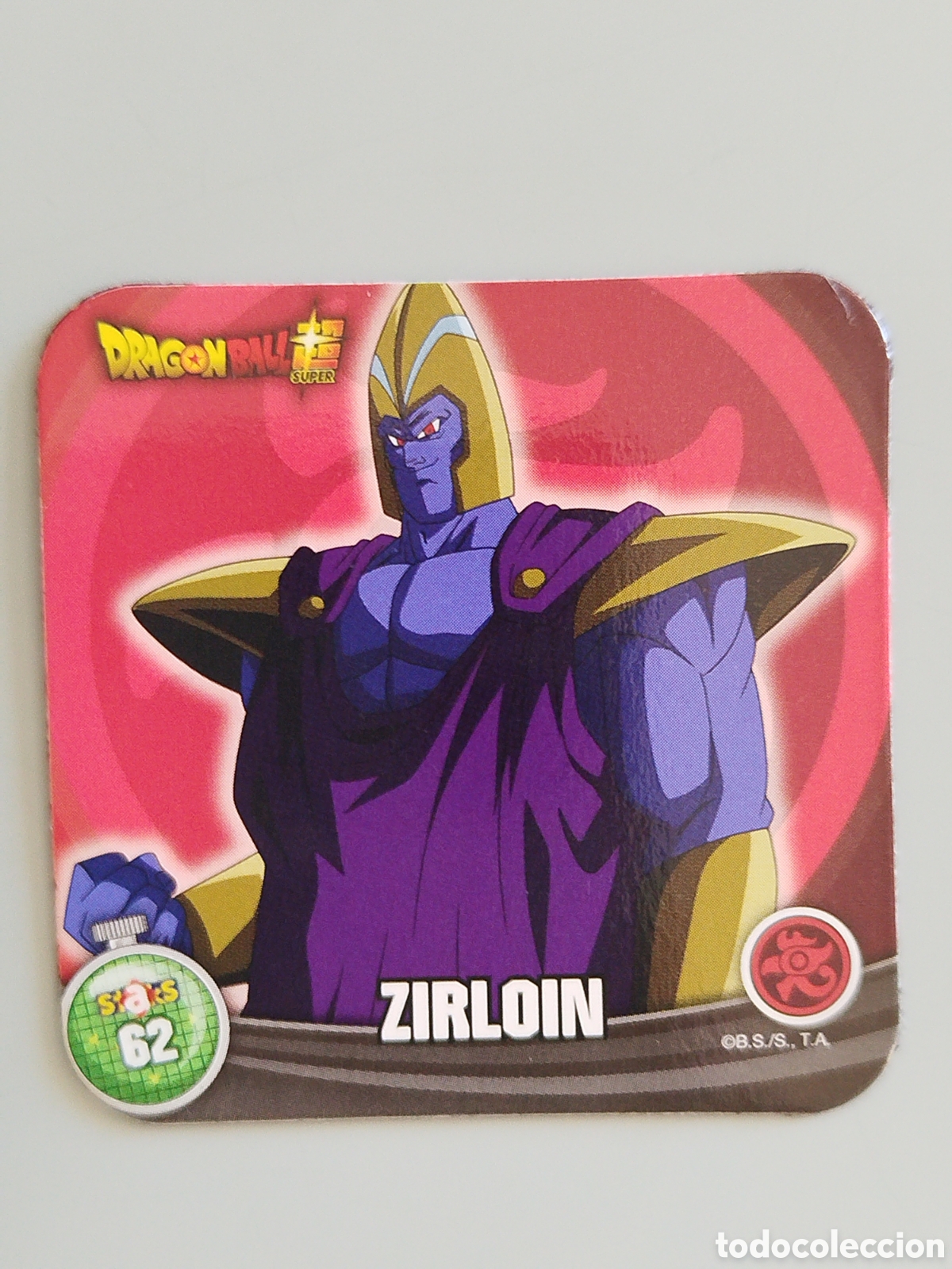 Coleccionismo Cromos antiguos: STAKS DRAGON BALL Z - ZIRLOIN - N&ordm; 062 / 62 - PANINI - IMAN (N7B1)