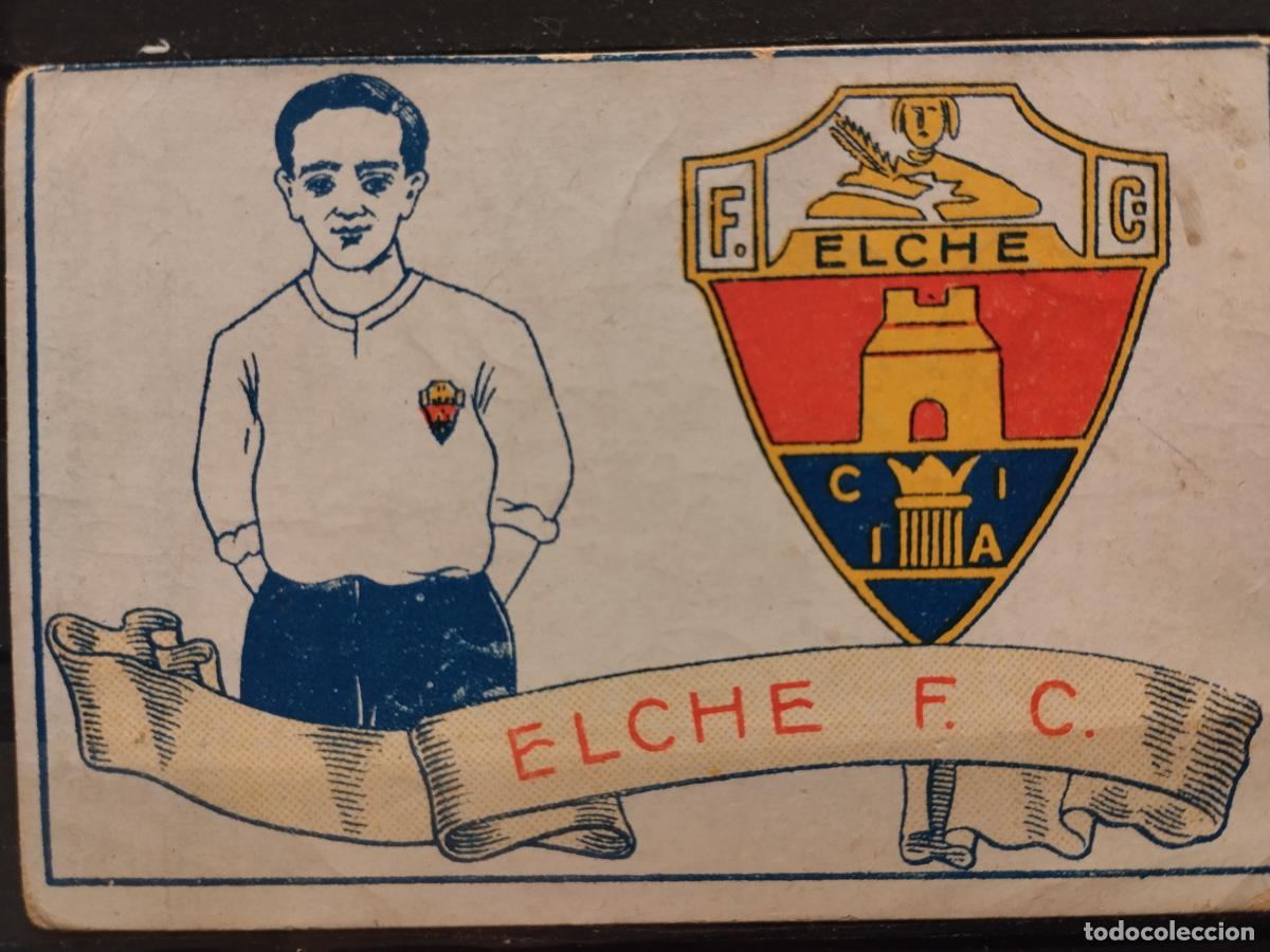 Collectable Antique Stickers: CHOCOLATES AMATLLER. FUTBOL 1929. ESCUDO Y EQUIPACION ELCHE F. C.