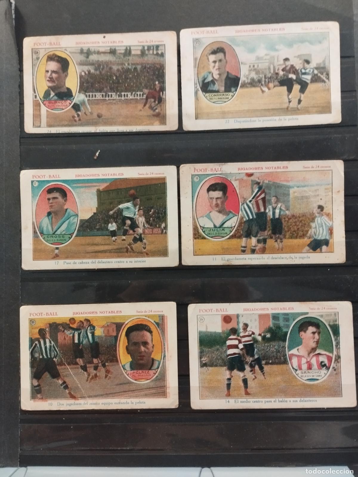 Collectable Antique Stickers: 6 CROMOS DE FUTBOL A&Ntilde;OS 20. DIVERSAS MARCAS. DIFERENTES EQUIPOS. BARCELONA, EUROPA, MADRID...