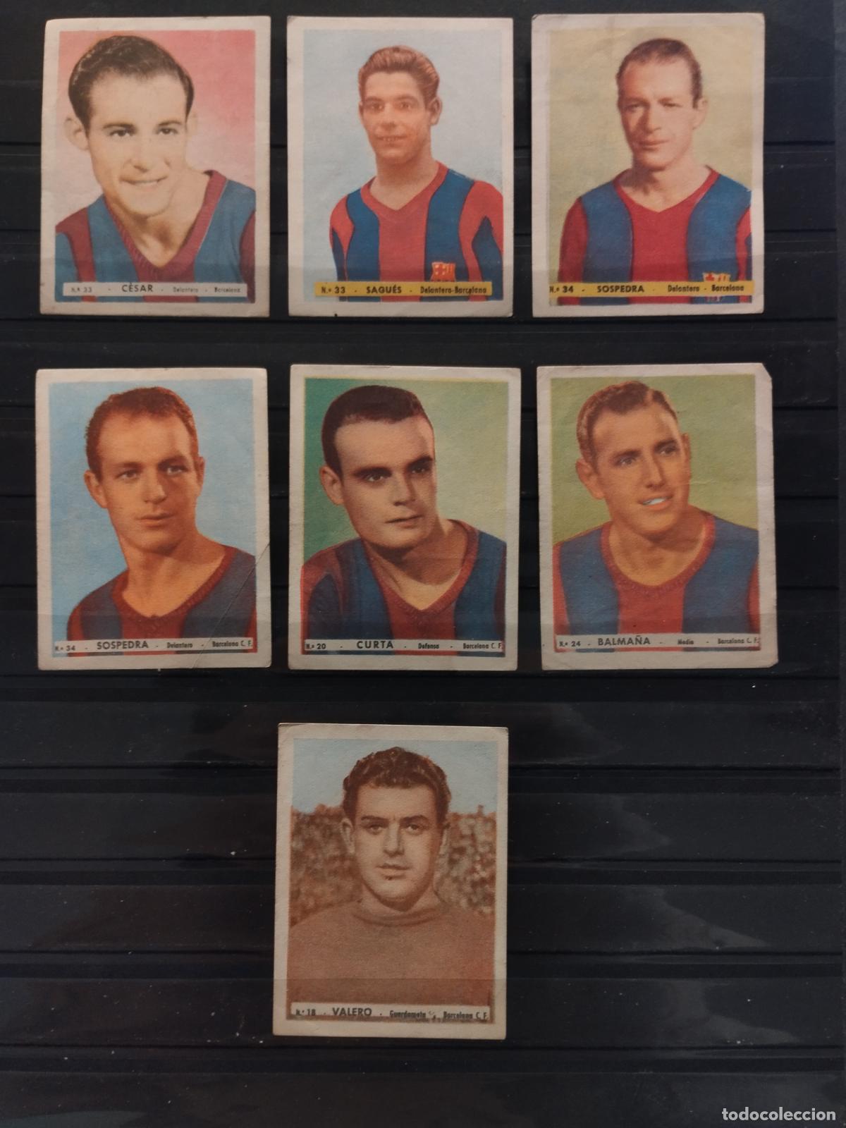 Collectionnisme Cartes &agrave; collectionner anciennes: FUTBOL. LOTE DE 7 CROMOS DE JUGADORES DEL BARCELONAA&Ntilde;OS 40. ED. BRUGUERA.