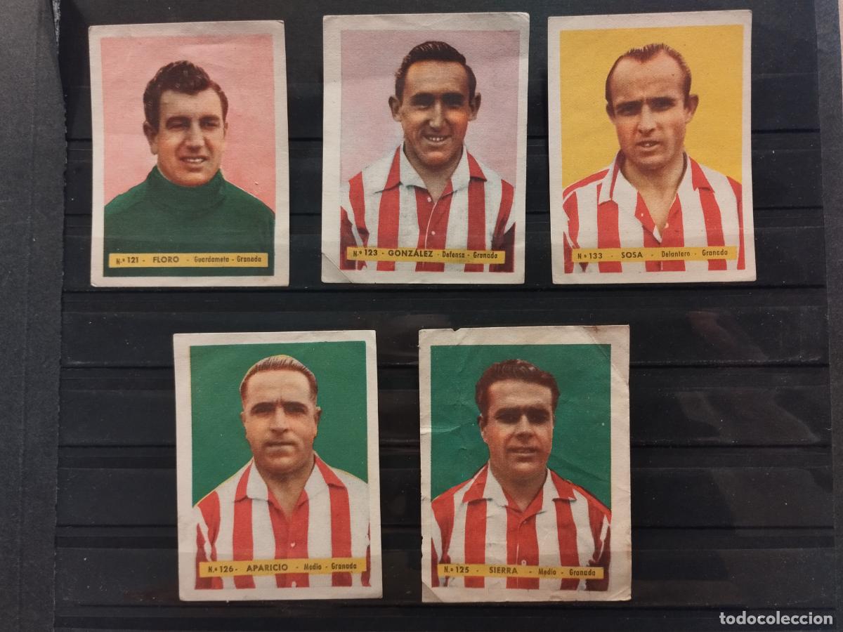 Collectionnisme Cartes &agrave; collectionner anciennes: FUTBOL. LOTE DE 5 CROMOS DE JUGADORES DEL GRANADA. A&Ntilde;OS 40. ED. BRUGUERA.