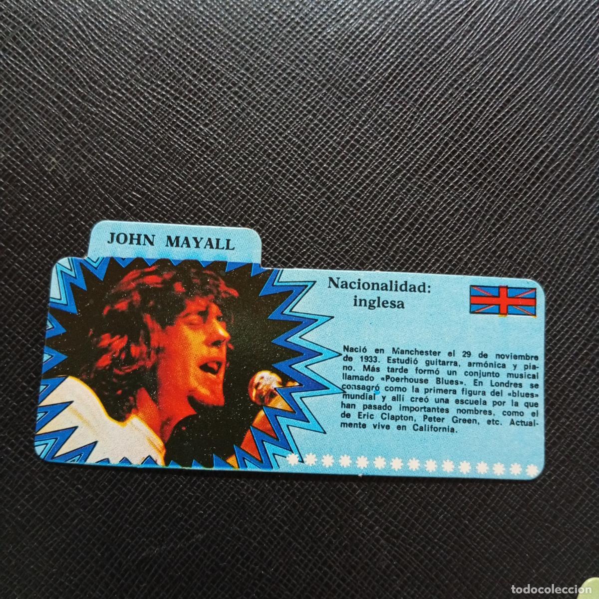 Coleccionismo Cromos antiguos: JOHN MAYALL BIMBO 1972 CROMO - DISCOGRAFIA - A68 PG55