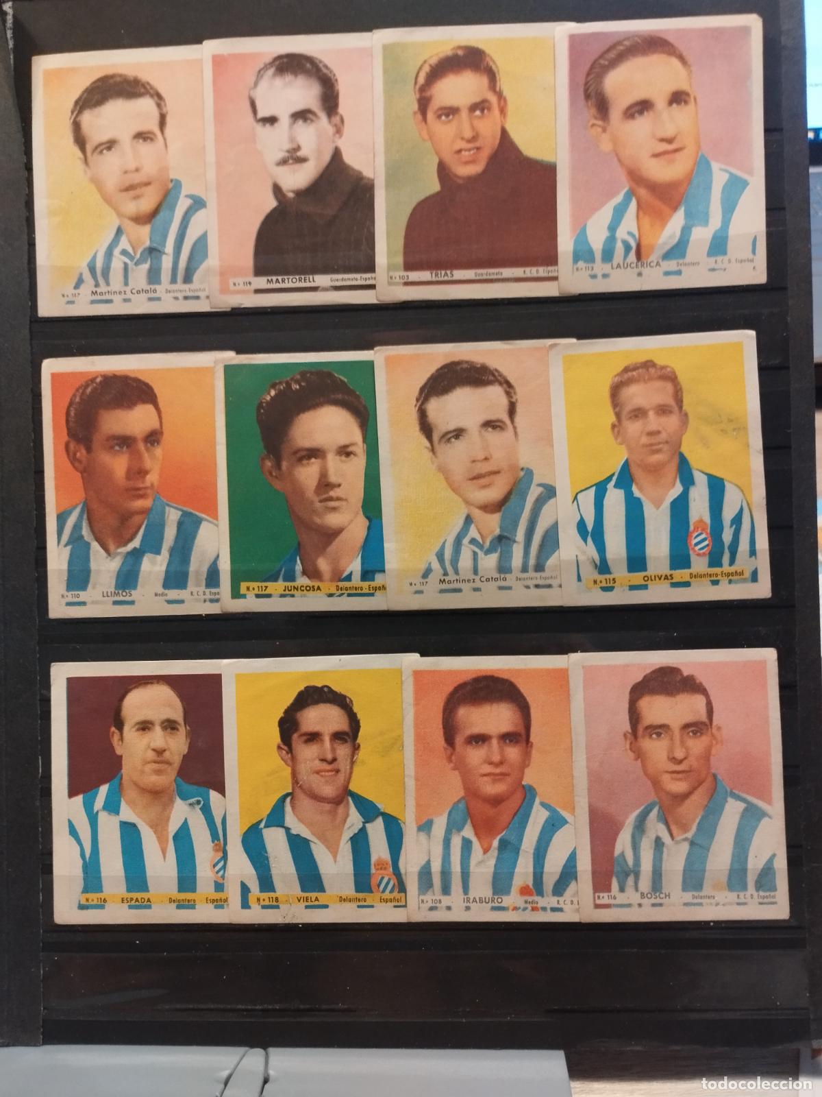 Collectionnisme Cartes &agrave; collectionner anciennes: FUTBOL. LOTE DE 20 CROMOS DE JUGADORES DEL R.C.D. ESPA&Ntilde;OL. A&Ntilde;OS 40. ED. BRUGUERA.