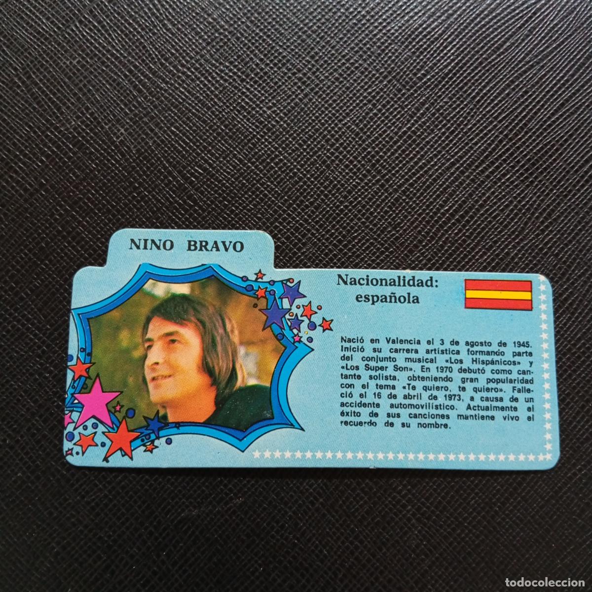 Coleccionismo Cromos antiguos: NINO BRAVO BIMBO 1972 CROMO - DISCOGRAFIA - A68 PG64
