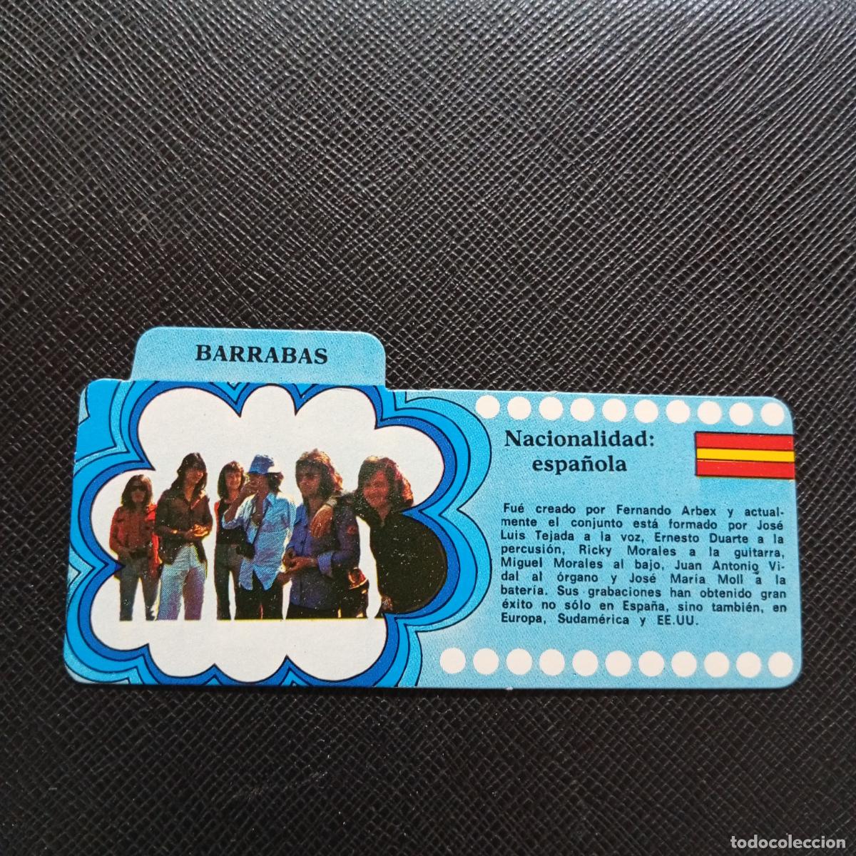 Coleccionismo Cromos antiguos: BARRABAS BIMBO 1972 CROMO - DISCOGRAFIA - A68 PG82