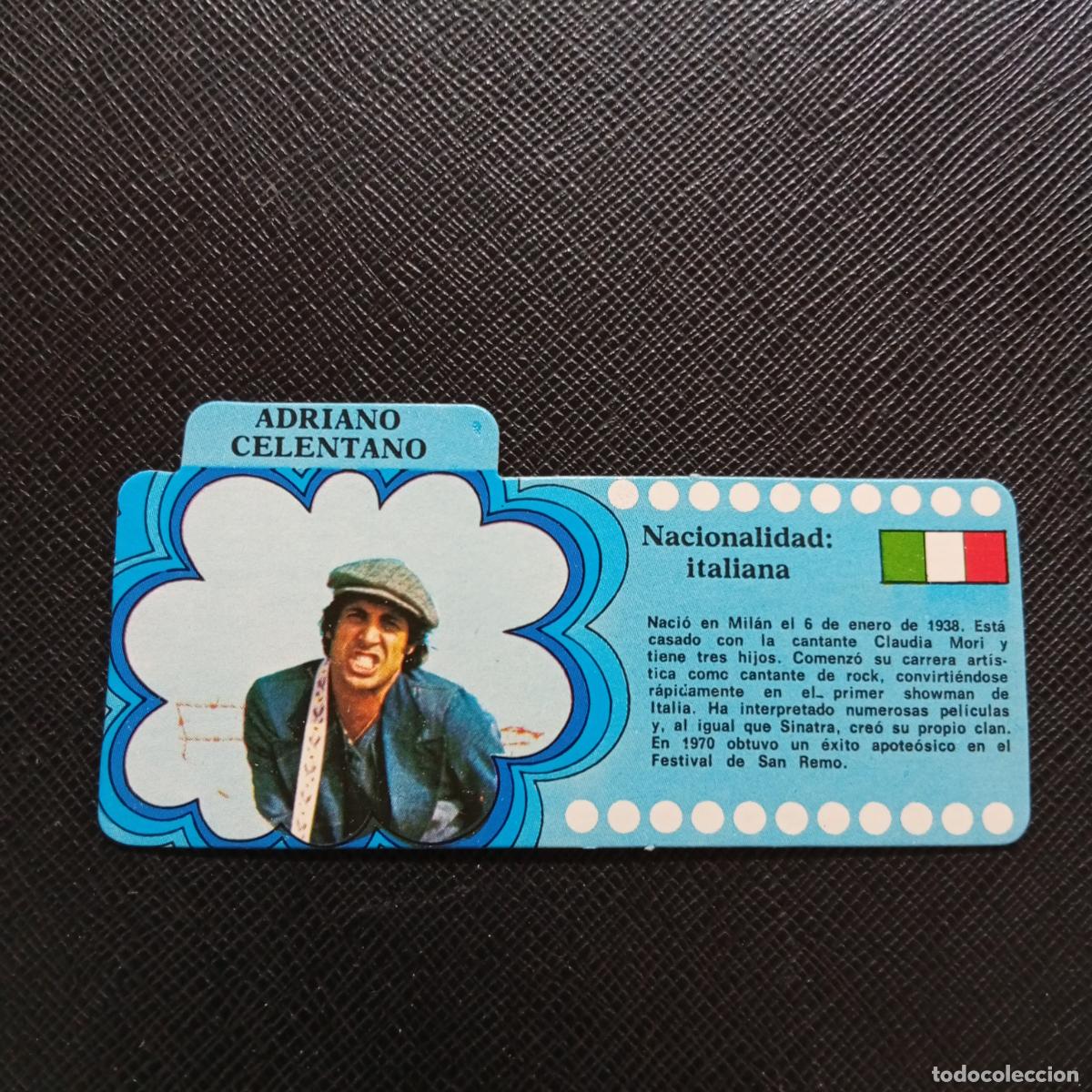 Coleccionismo Cromos antiguos: ADRIANO CELENTANO BIMBO 1972 CROMO - DISCOGRAFIA - A68 PG100