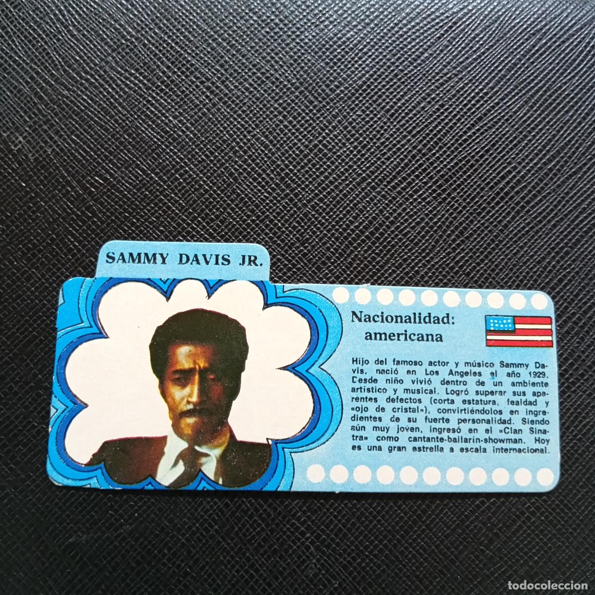 Coleccionismo Cromos antiguos: SAMMY DAVIS JR BIMBO 1972 CROMO - DISCOGRAFIA - A68 PG154