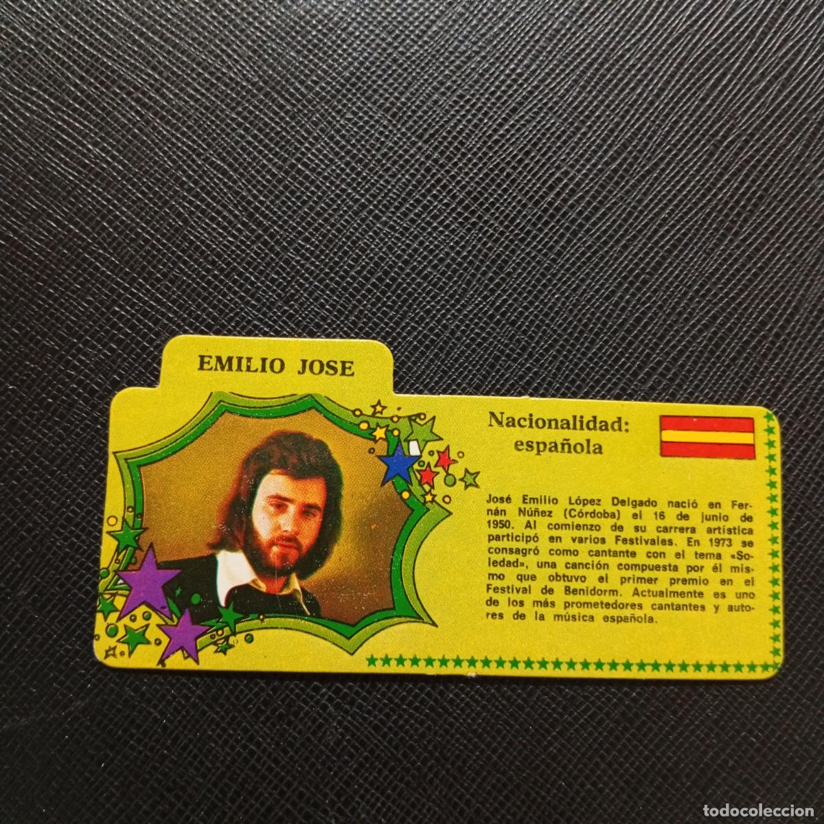 Coleccionismo Cromos antiguos: EMILIO JOSE BIMBO 1972 CROMO - DISCOGRAFIA - A68 PG271