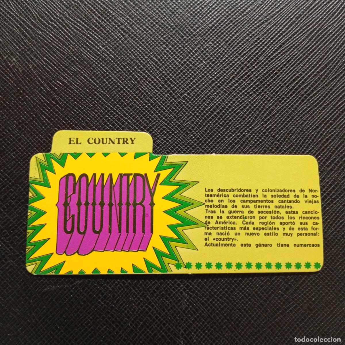 Coleccionismo Cromos antiguos: EL COUNTRY BIMBO 1972 CROMO - DISCOGRAFIA - A68 PG298