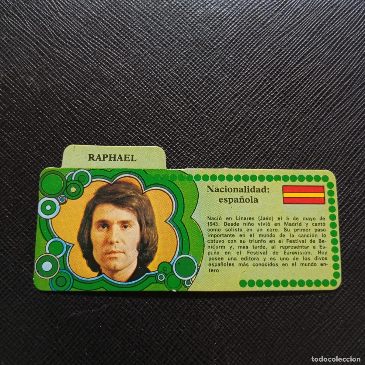 Coleccionismo Cromos antiguos: RAPHAEL BIMBO 1972 CROMO - DISCOGRAFIA - A68 PG298