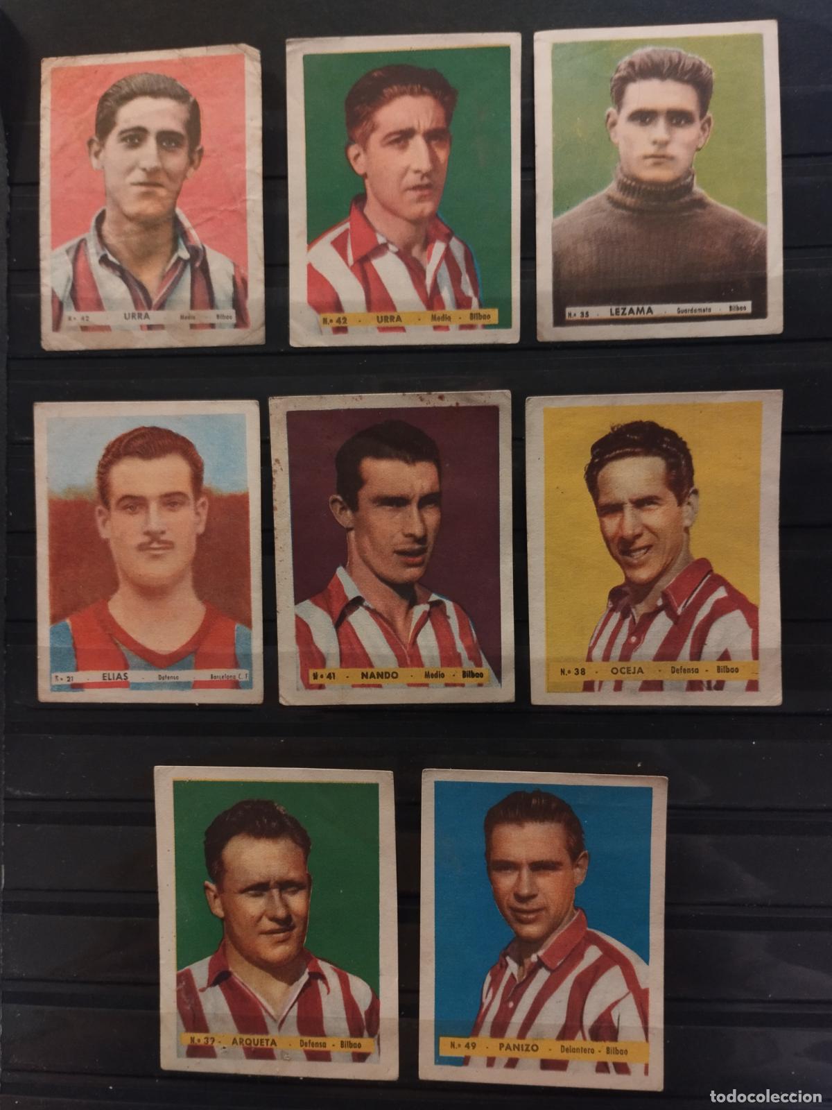 Collectionnisme Cartes &agrave; collectionner anciennes: FUTBOL. LOTE DE 8 CROMOS DE JUGADORES DEL AT. DE BILBAO. A&Ntilde;OS 40. ED. BRUGUERA.