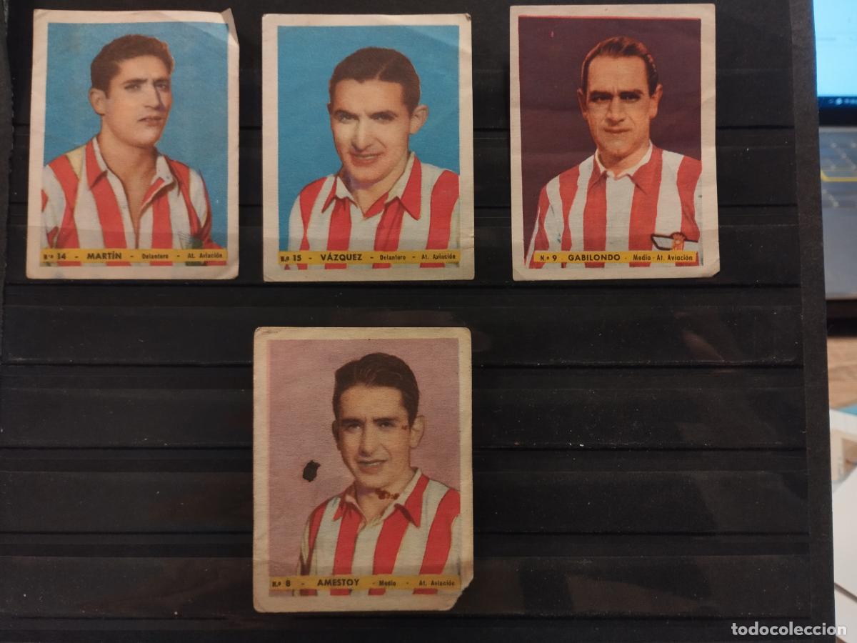 Collectionnisme Cartes &agrave; collectionner anciennes: FUTBOL. LOTE DE 4 CROMOS DE JUGADORES DEL AT. AVIACION. A&Ntilde;OS 40. ED. BRUGUERA.