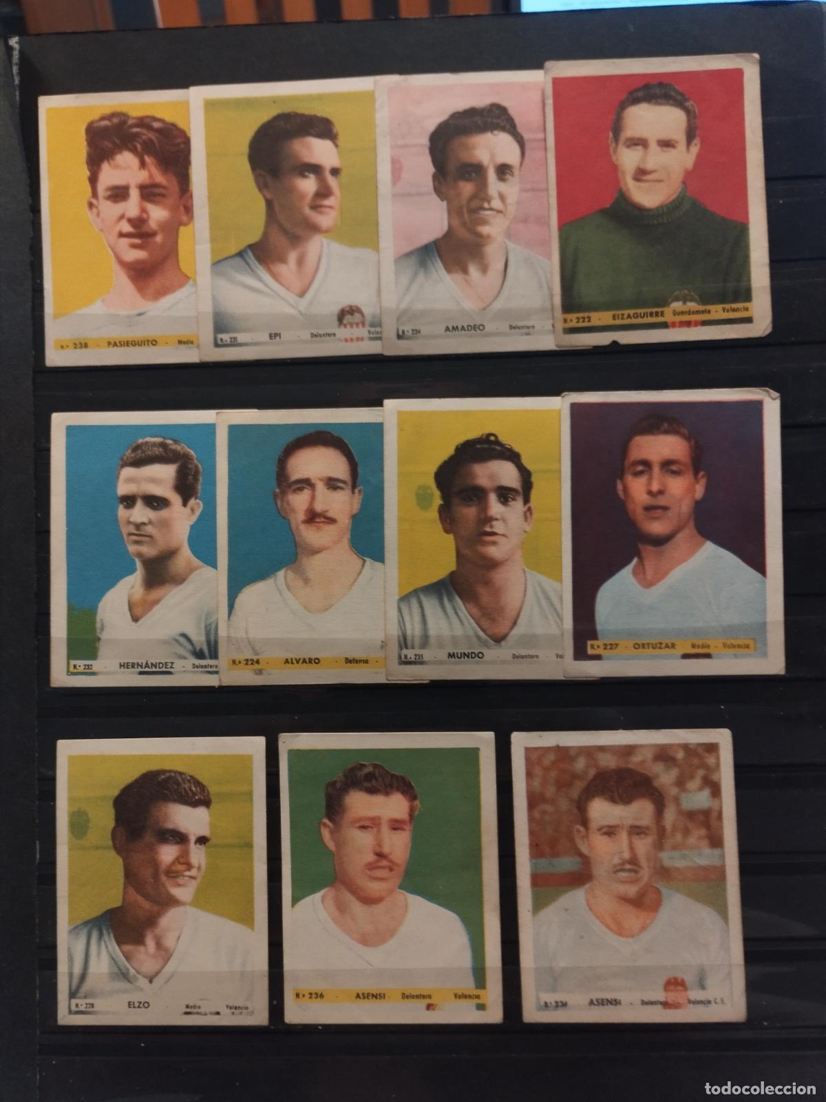 Collectionnisme Cartes &agrave; collectionner anciennes: FUTBOL. LOTE DE 11 CROMOS DE JUGADORES DEL VALENCIA C.F.. A&Ntilde;OS 40. ED. BRUGUERA.