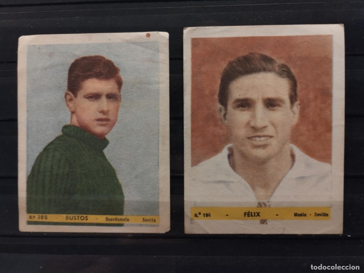 Collectionnisme Cartes &agrave; collectionner anciennes: FUTBOL. LOTE DE 2 CROMOS DE JUGADORES DEL SEVILLA C.F.. A&Ntilde;OS 40. ED. BRUGUERA.