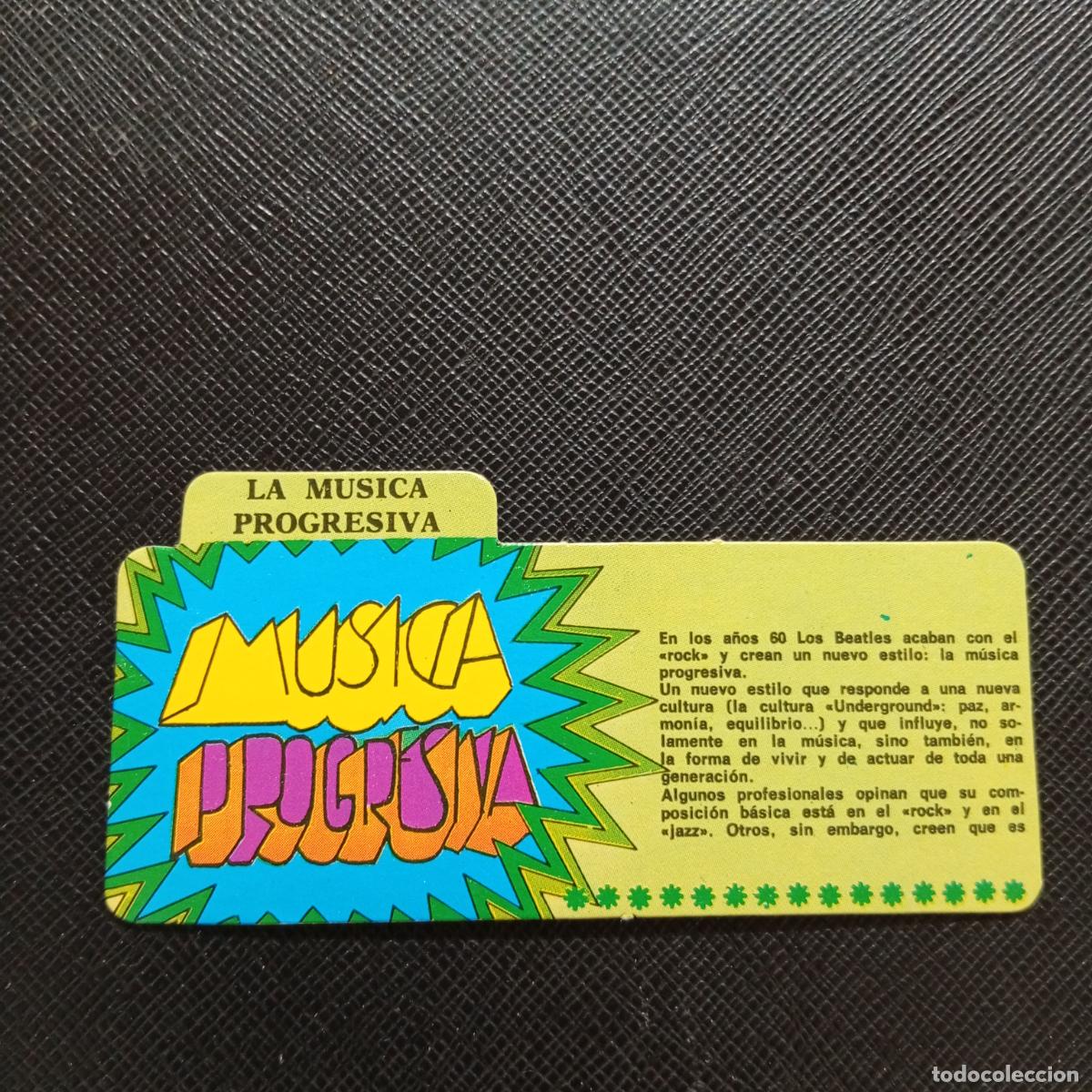 Coleccionismo Cromos antiguos: LA MUSICA PROGRESIVA BIMBO 1972 CROMO - DISCOGRAFIA - A68 PG379