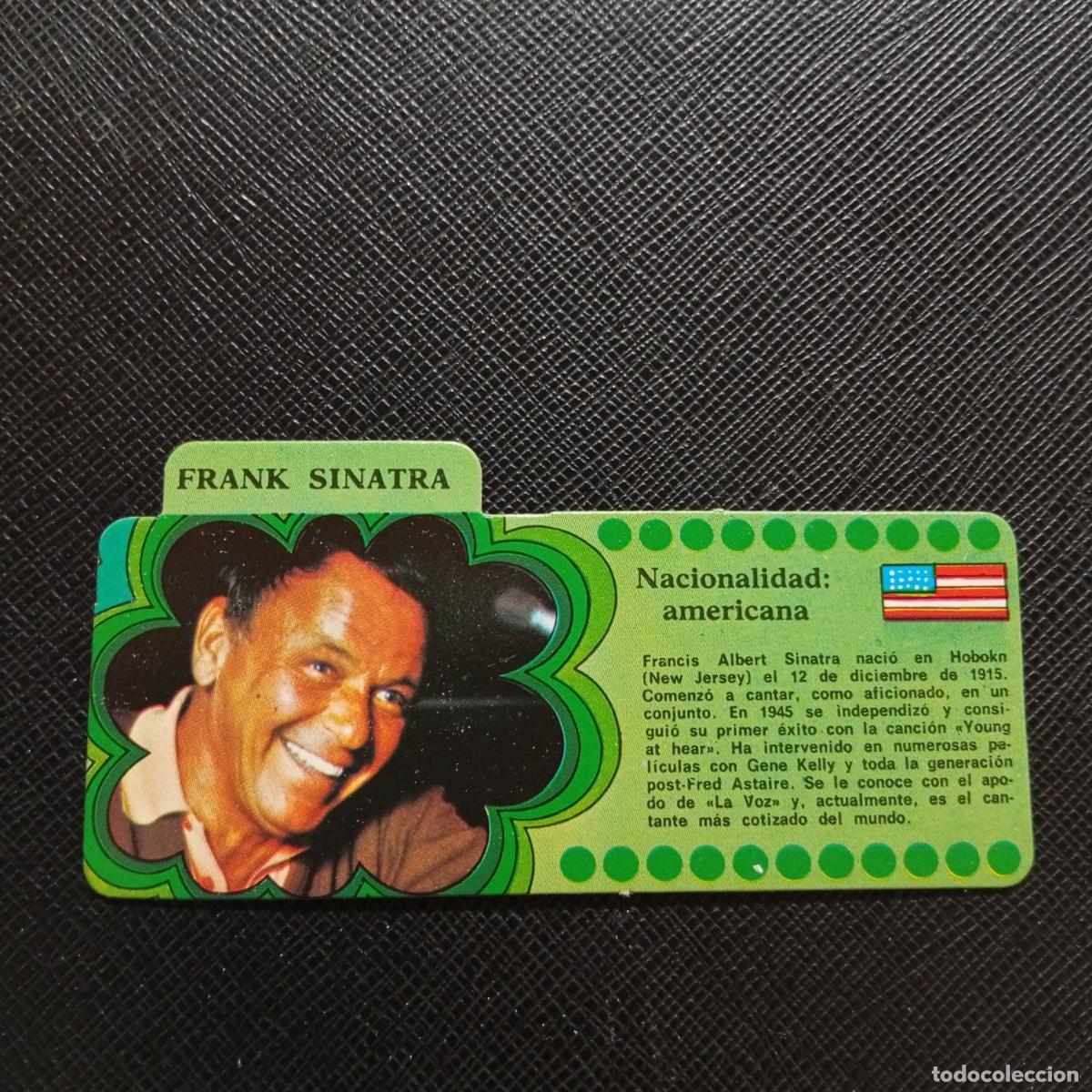 Coleccionismo Cromos antiguos: FRANK SINATRA BIMBO 1972 CROMO - DISCOGRAFIA - A68 PG442