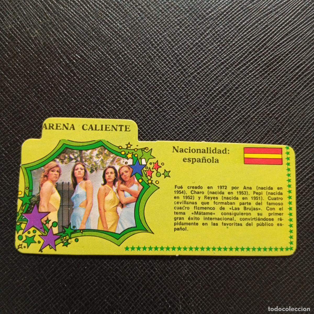 Coleccionismo Cromos antiguos: ARENA CALIENTE BIMBO 1972 CROMO - DISCOGRAFIA - A68 PG487